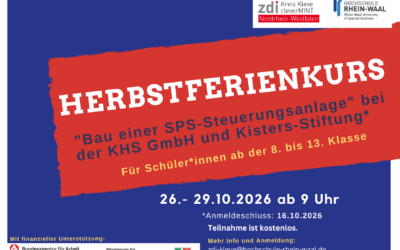 Herbstferienkurs „Bau einer SPS-Steuerungsanlage“ für Schüler*innen ab der 8. Klasse bis 13. Klasse